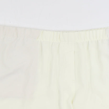 Marks and Spencer Womens Ivory Polyester Sweat Shorts Size 20 Regular Pull On