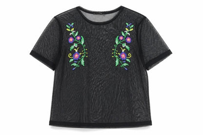 Womens UK Size S Zara Black Basic T-Shirt