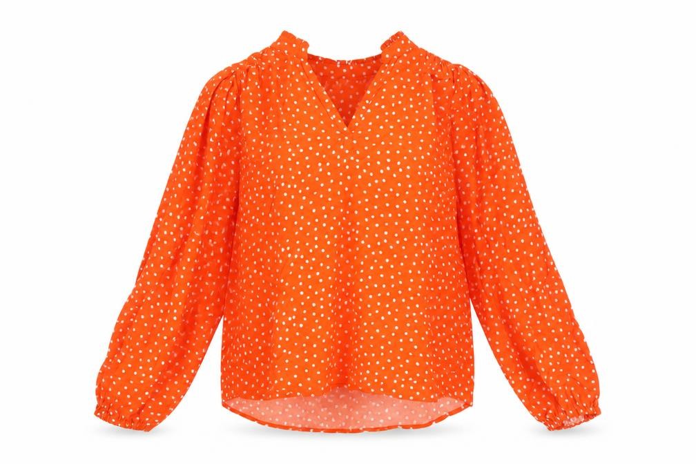 Womens UK Size 8 Marks and Spencer Orange Basic Blouse