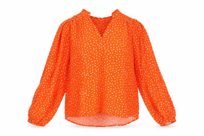 Womens UK Size 8 Marks and Spencer Orange Basic Blouse