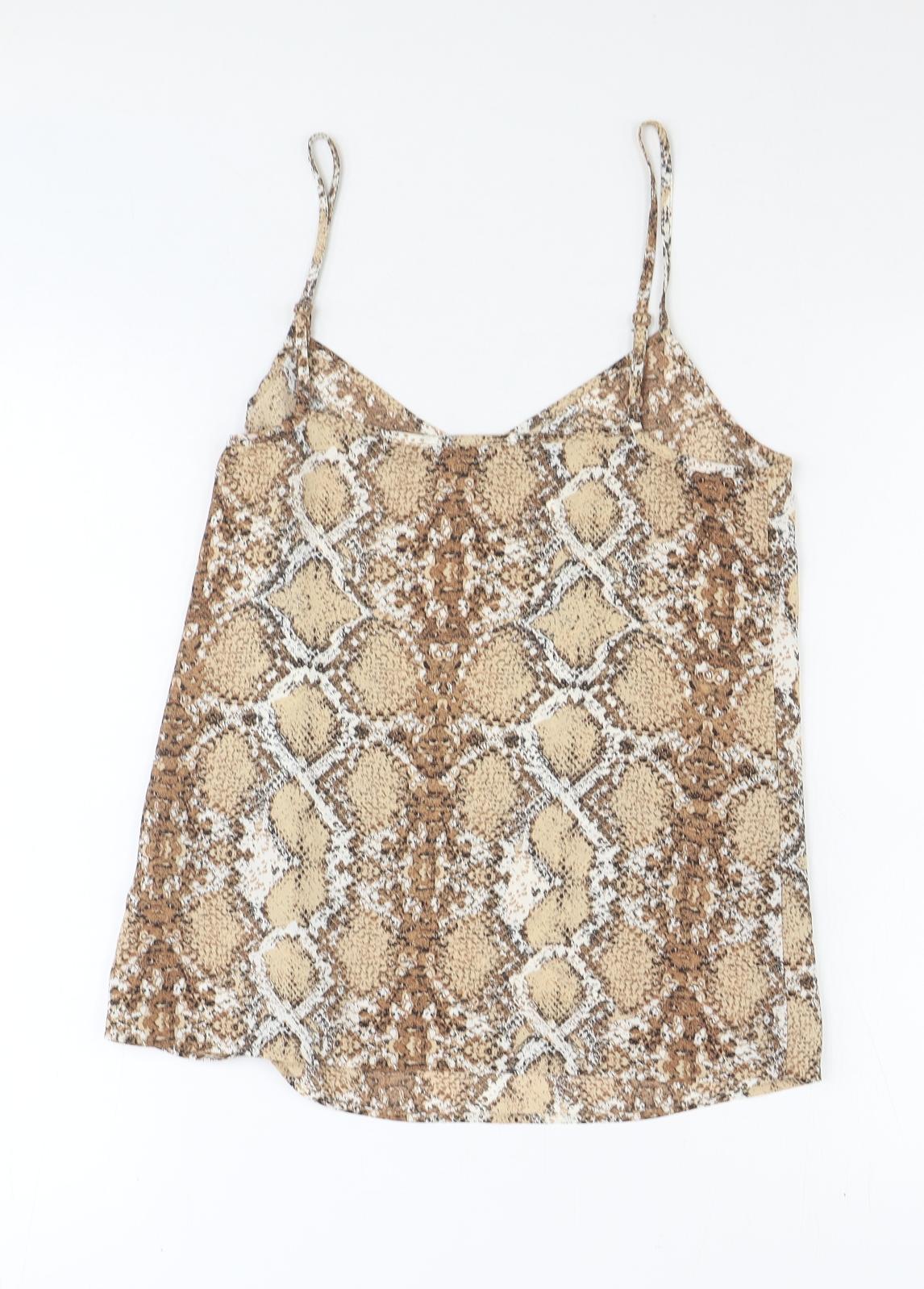 Womens UK Size 8 Marks and Spencer Brown Basic Tank