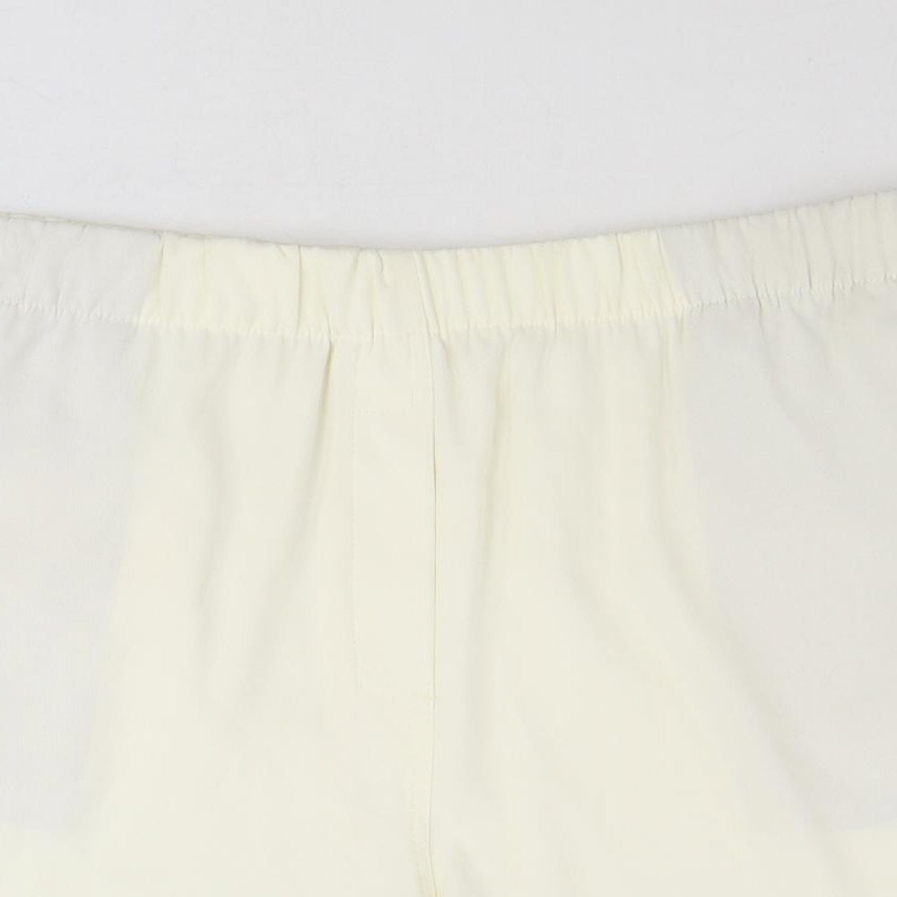 Marks and Spencer Womens Ivory Polyester Sweat Shorts Size 20 Regular Pull On