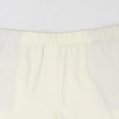 Marks and Spencer Womens Ivory Polyester Sweat Shorts Size 20 Regular Pull On
