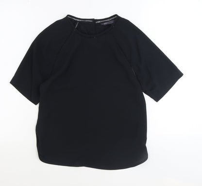 Womens UK Size 6 Marks and Spencer Black Basic T-Shirt