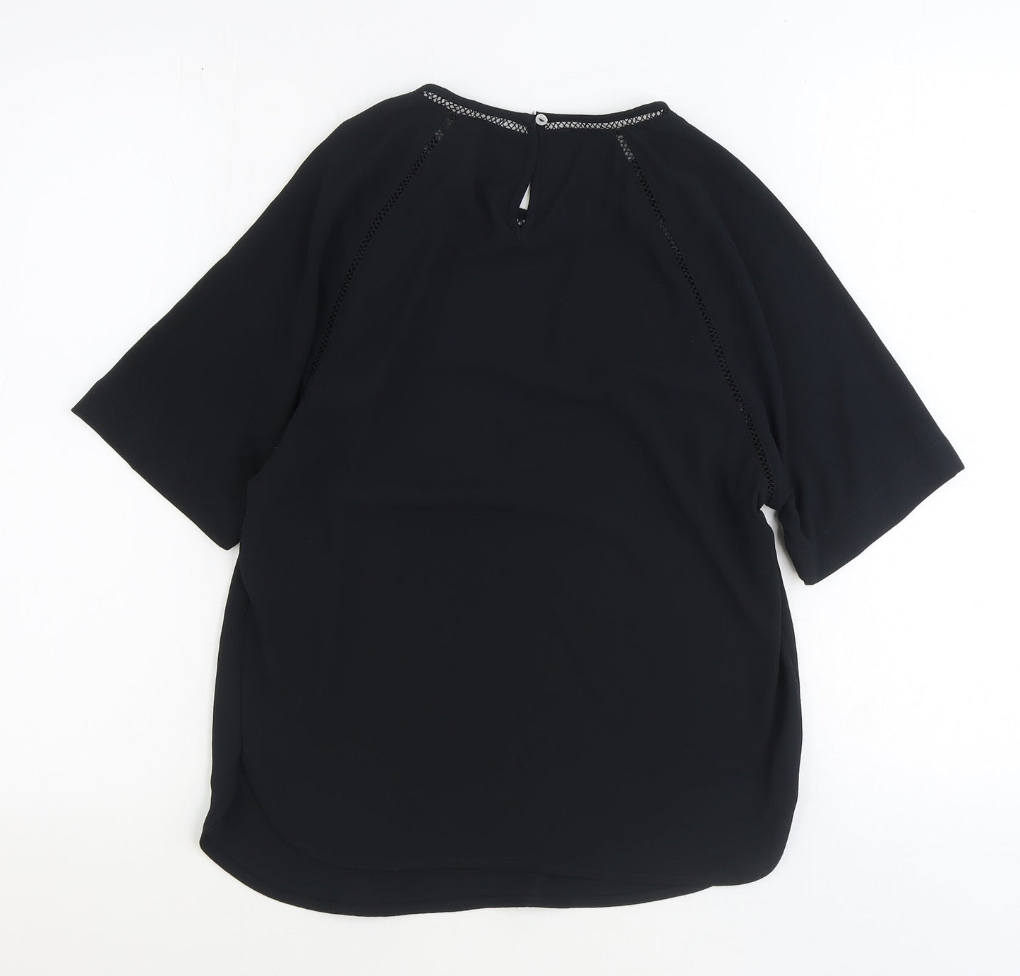 Womens UK Size 6 Marks and Spencer Black Basic T-Shirt