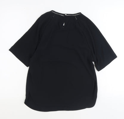 Womens UK Size 6 Marks and Spencer Black Basic T-Shirt