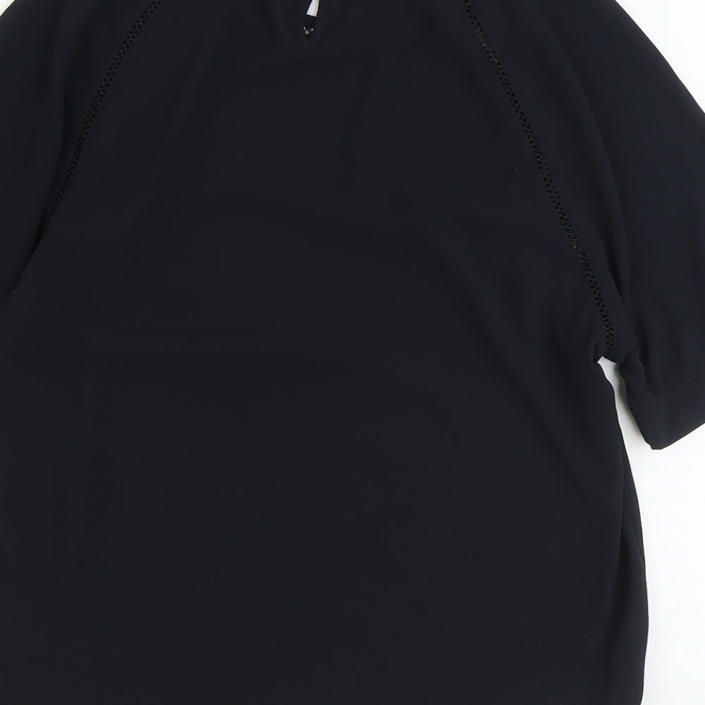 Womens UK Size 6 Marks and Spencer Black Basic T-Shirt