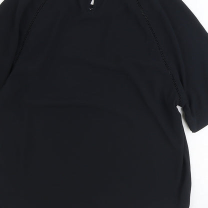 Womens UK Size 6 Marks and Spencer Black Basic T-Shirt