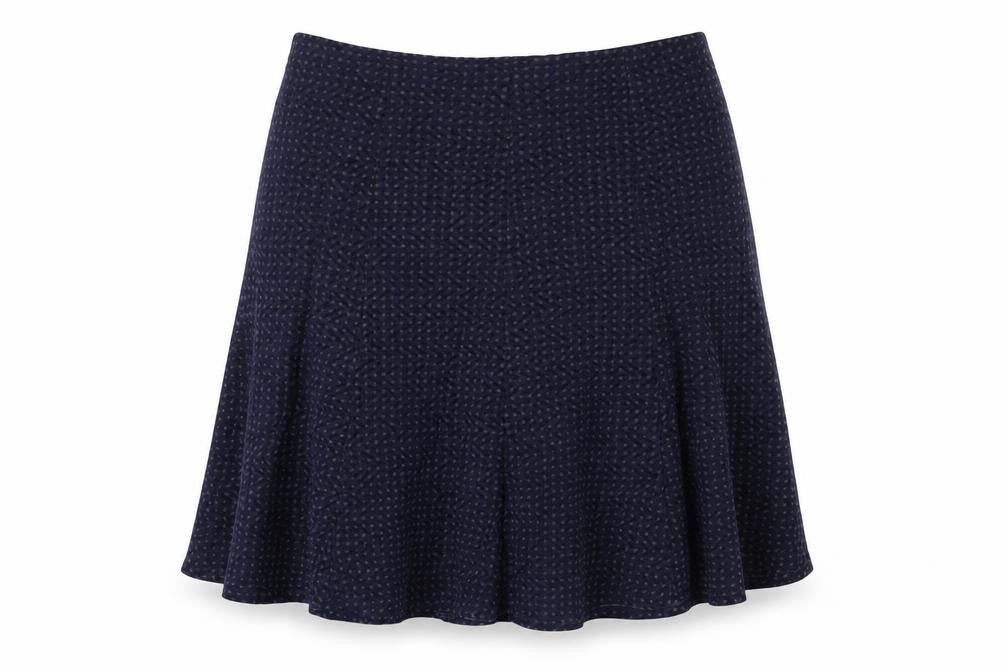 Classic Womens Blue Geometric Polyester Swing Skirt Size 20