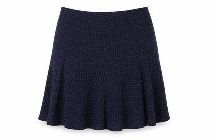 Classic Womens Blue Geometric Polyester Swing Skirt Size 20