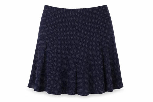Classic Womens Blue Geometric Polyester Swing Skirt Size 20