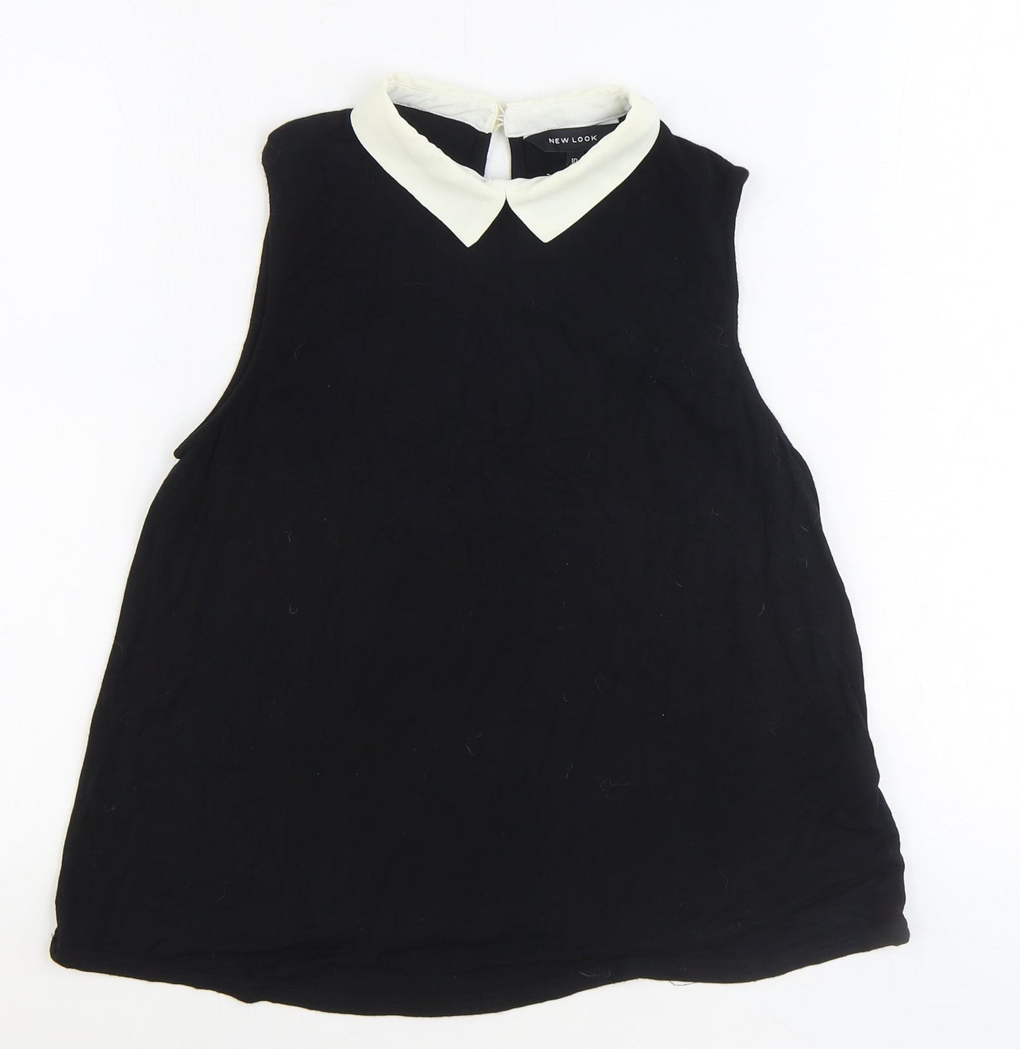 Womens UK Size 10 New Look Black Basic Tank