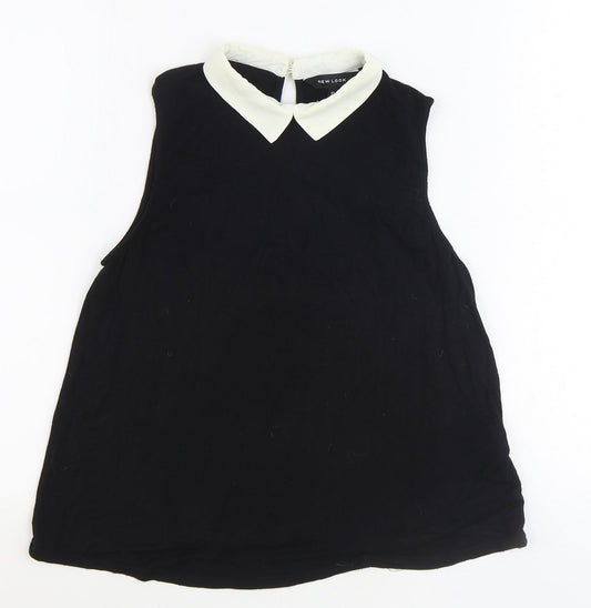 Womens UK Size 10 New Look Black Basic Tank