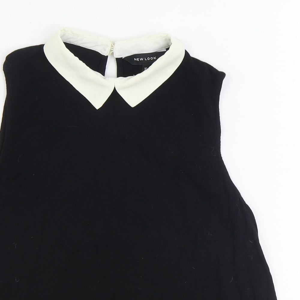 Womens UK Size 10 New Look Black Basic Tank