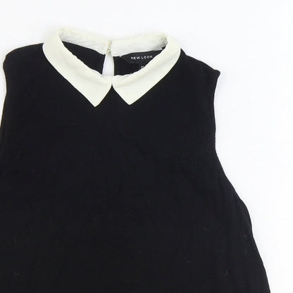 Womens UK Size 10 New Look Black Basic Tank