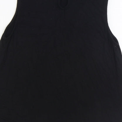 Womens UK Size 10 New Look Black Basic Tank