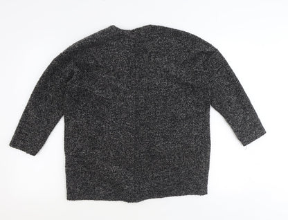 Womens UK Size S Divided Grey Cardigan Jumper