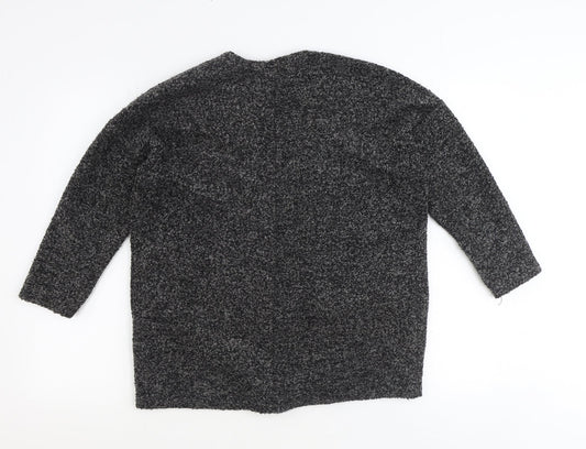 Womens UK Size S Divided Grey Cardigan Jumper