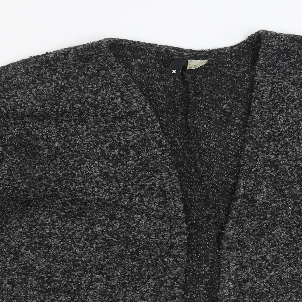 Womens UK Size S Divided Grey Cardigan Jumper