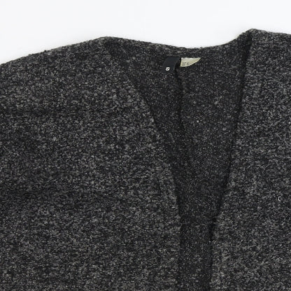 Womens UK Size S Divided Grey Cardigan Jumper