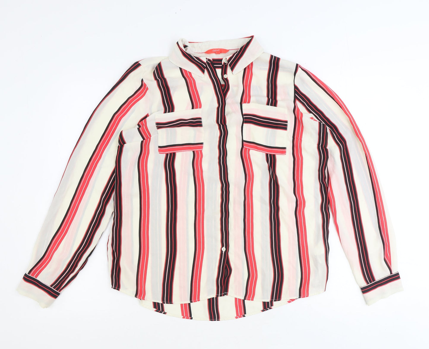 Womens UK Size 14 NEXT Multicoloured Basic Button-Up