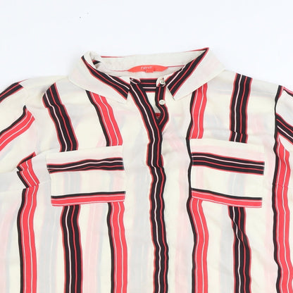 Womens UK Size 14 NEXT Multicoloured Basic Button-Up