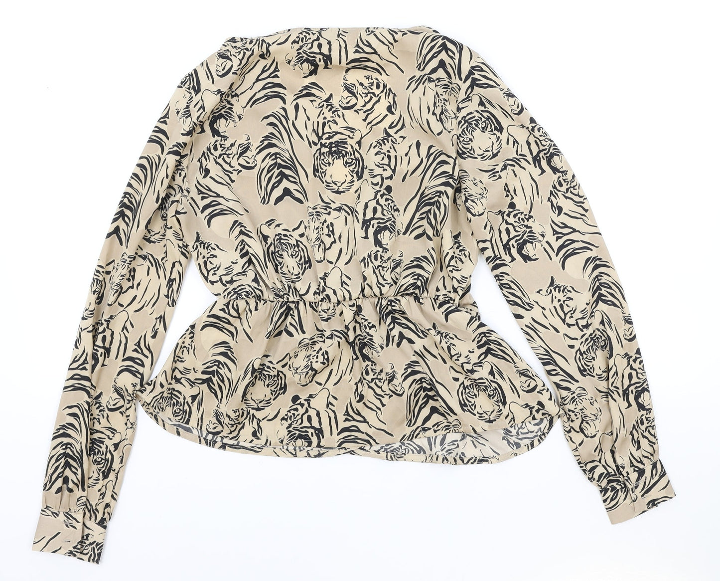Womens UK Size XS VERO MODA Brown Basic Blouse