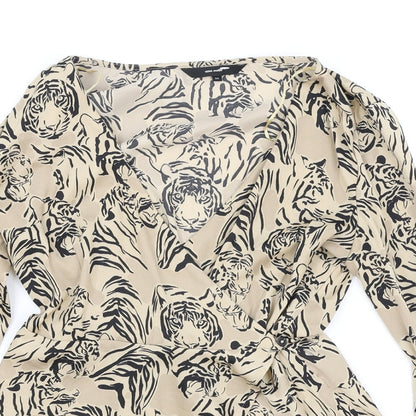 Womens UK Size XS VERO MODA Brown Basic Blouse