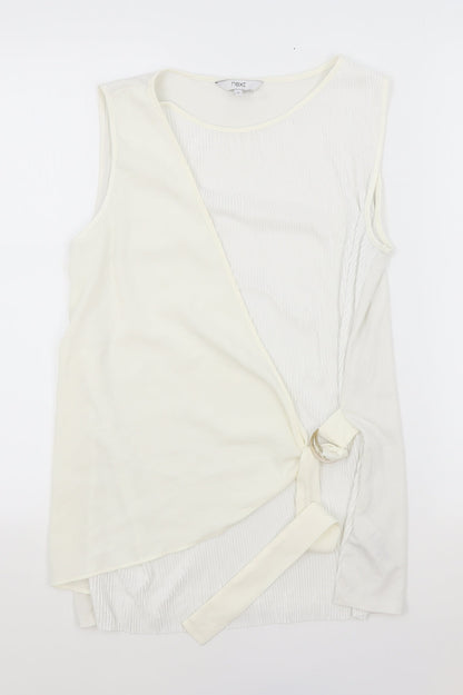 Womens UK Size 12 NEXT Ivory Wrap Tank