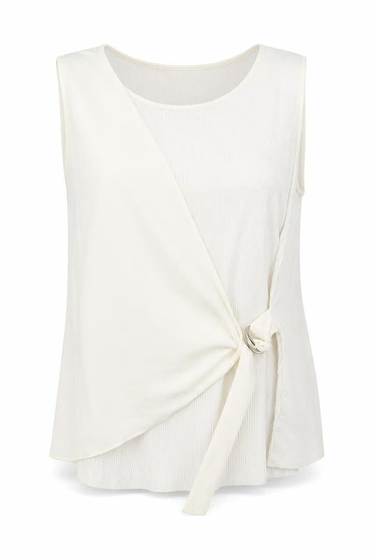 Womens UK Size 12 NEXT Ivory Wrap Tank
