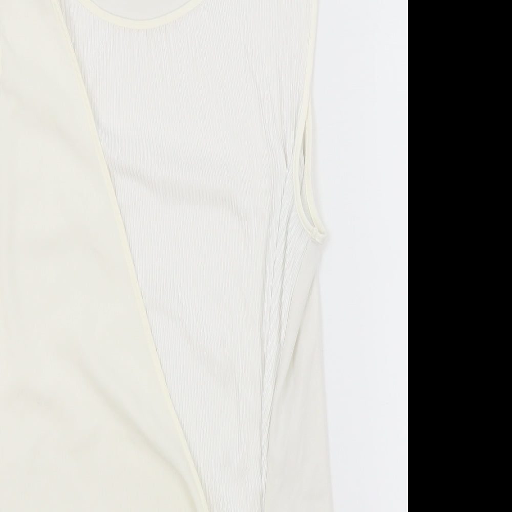 Womens UK Size 12 NEXT Ivory Wrap Tank