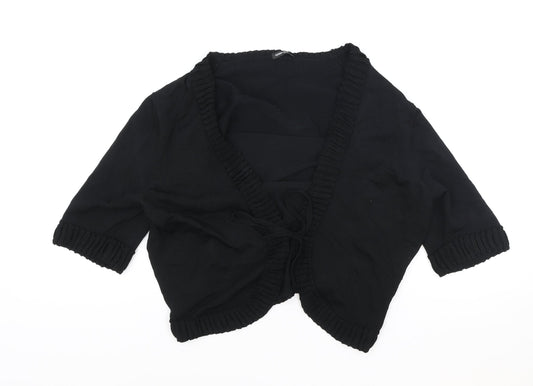 Gerry Weber Womens Black V-Neck Polyester Cardigan Jumper Size 20