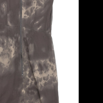 Marks and Spencer Womens Brown Polyester A-Line Size 8 Scoop Neck Zip