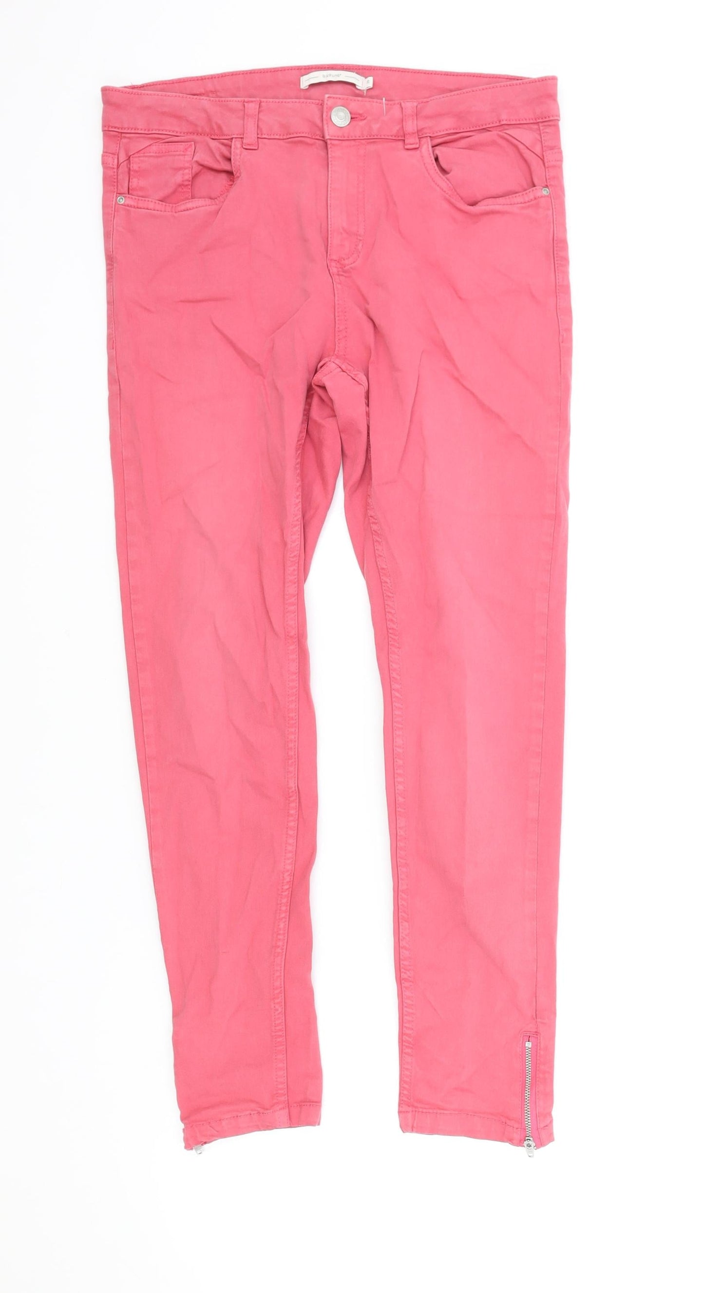 b.young Womens Pink Polyester Skinny Jeans Size 29 in Regular Zip - Ankle Zips
