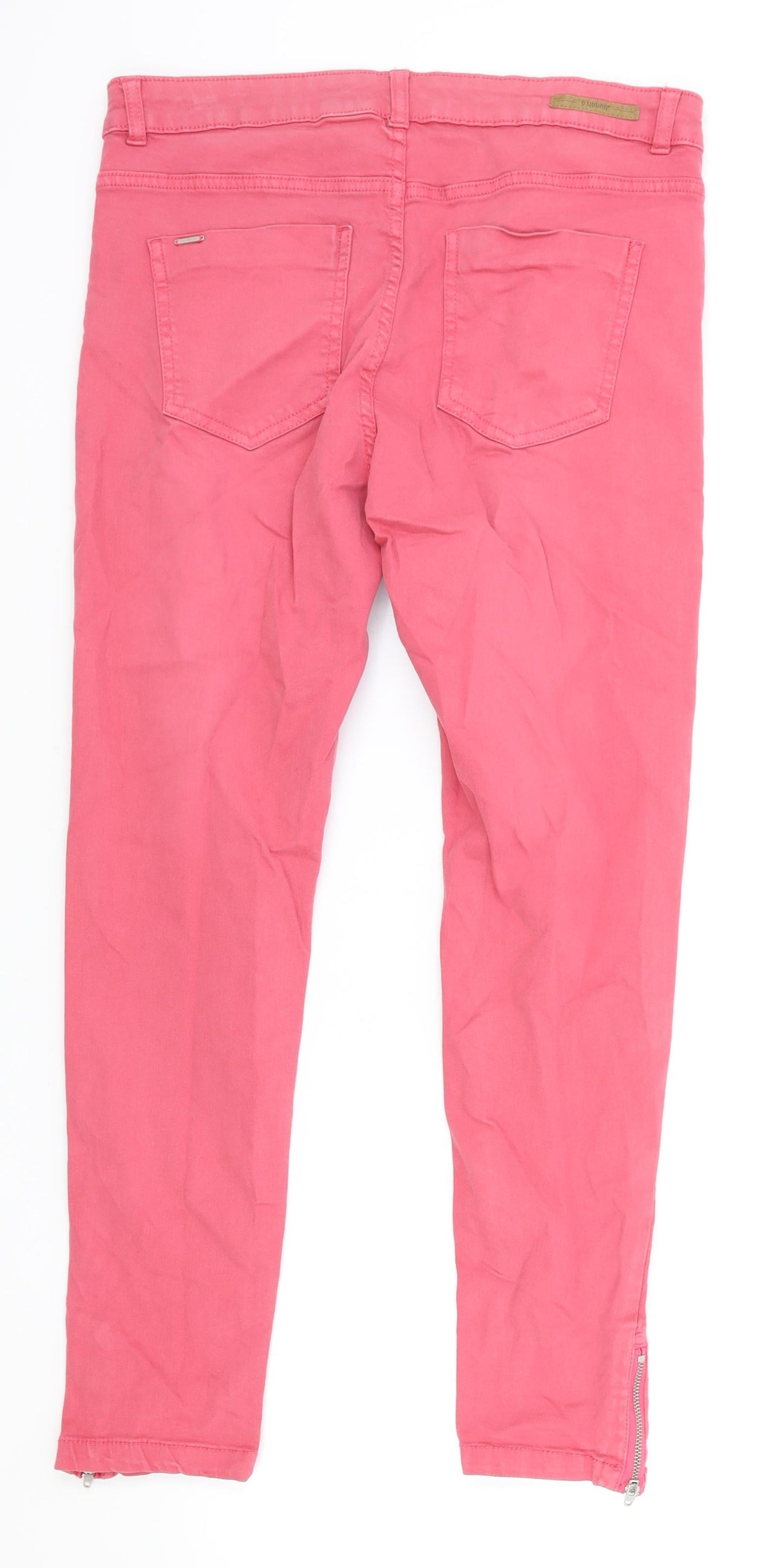 b.young Womens Pink Polyester Skinny Jeans Size 29 in Regular Zip - Ankle Zips