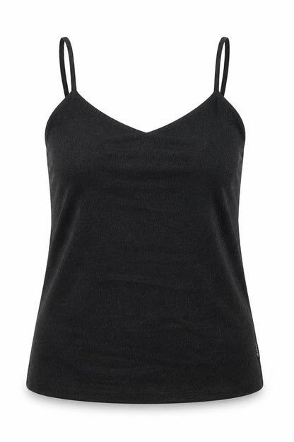 By Veer Womens Black Polyester Camisole Tank Size S V-Neck
