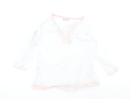Womens UK Size One Size Crew Clothing Blue Basic Blouse