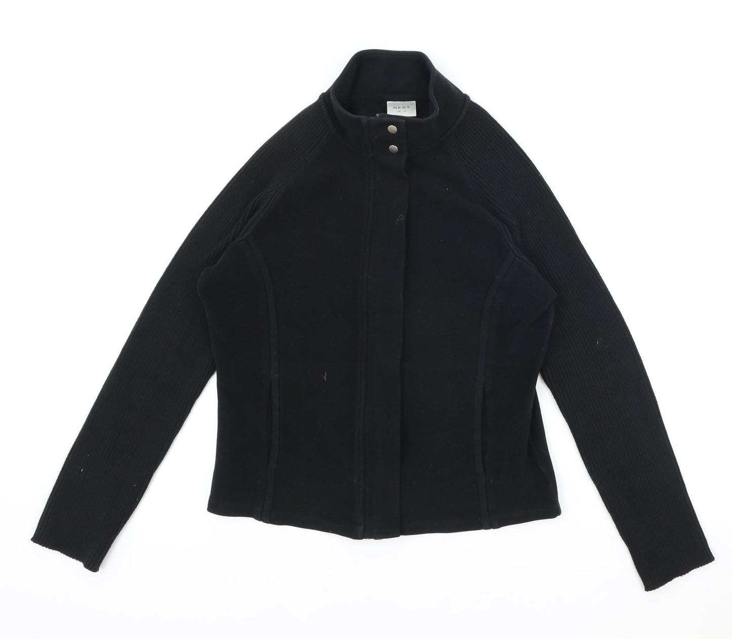 Womens UK Size 12 NEXT Black Full Zip Sweatshirt