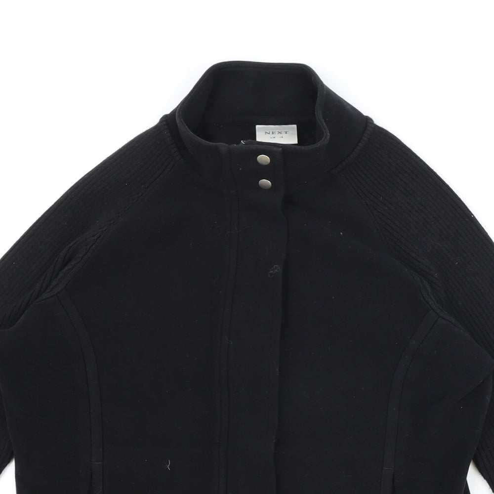 Womens UK Size 12 NEXT Black Full Zip Sweatshirt