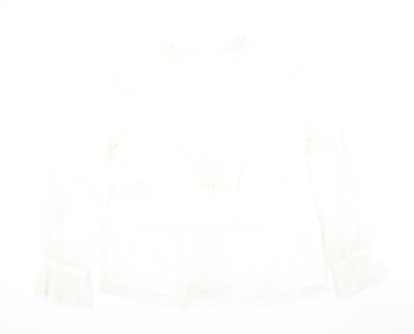 Womens UK Size 16 Moda Ivory Basic Button-Up