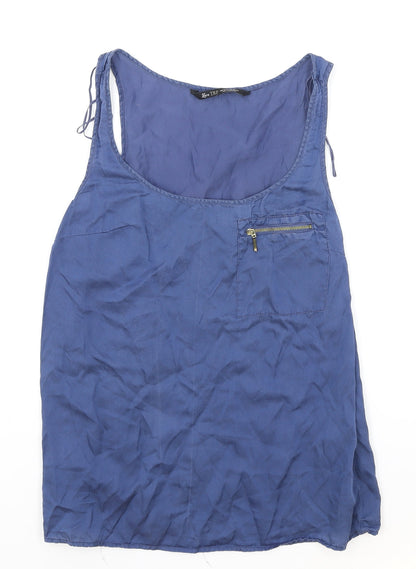 Womens UK Size M Zara Blue Basic Tank