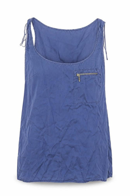 Womens UK Size M Zara Blue Basic Tank
