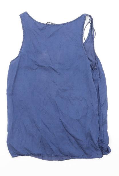 Womens UK Size M Zara Blue Basic Tank