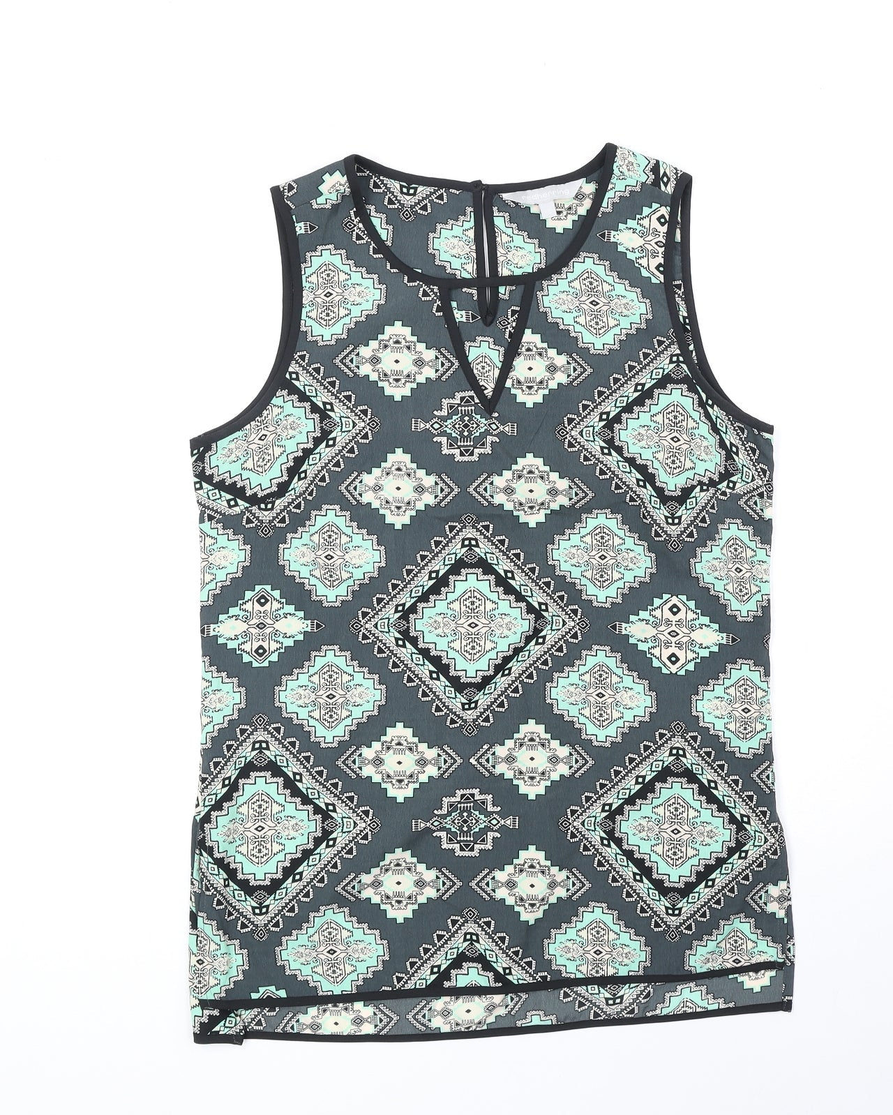 Womens UK Size 10 Red Herring Green Basic Tank