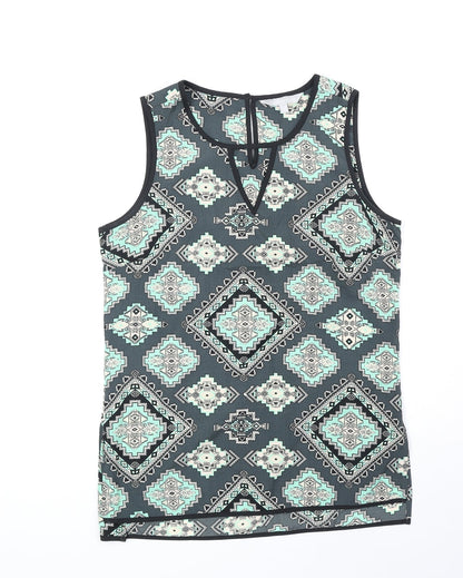 Womens UK Size 10 Red Herring Green Basic Tank