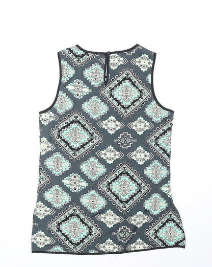 Womens UK Size 10 Red Herring Green Basic Tank