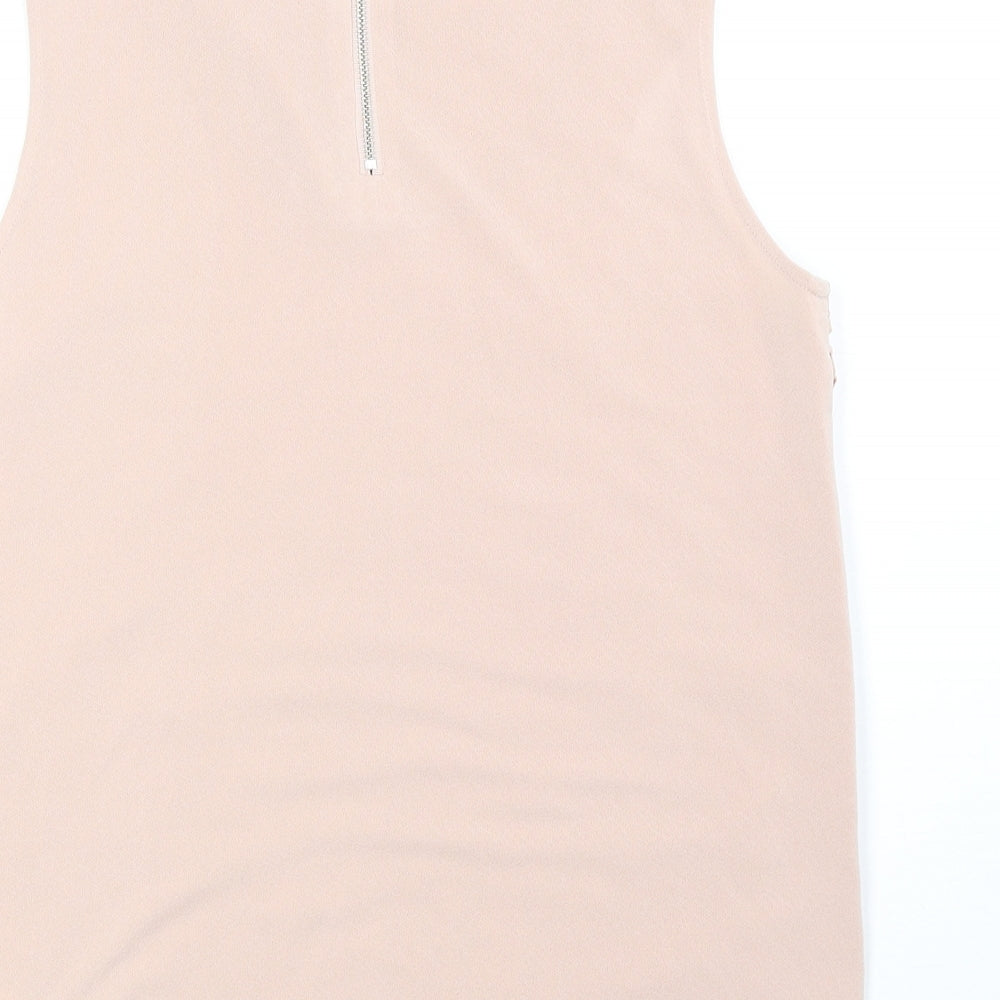 Womens UK Size 10 Warehouse Beige Basic Tank