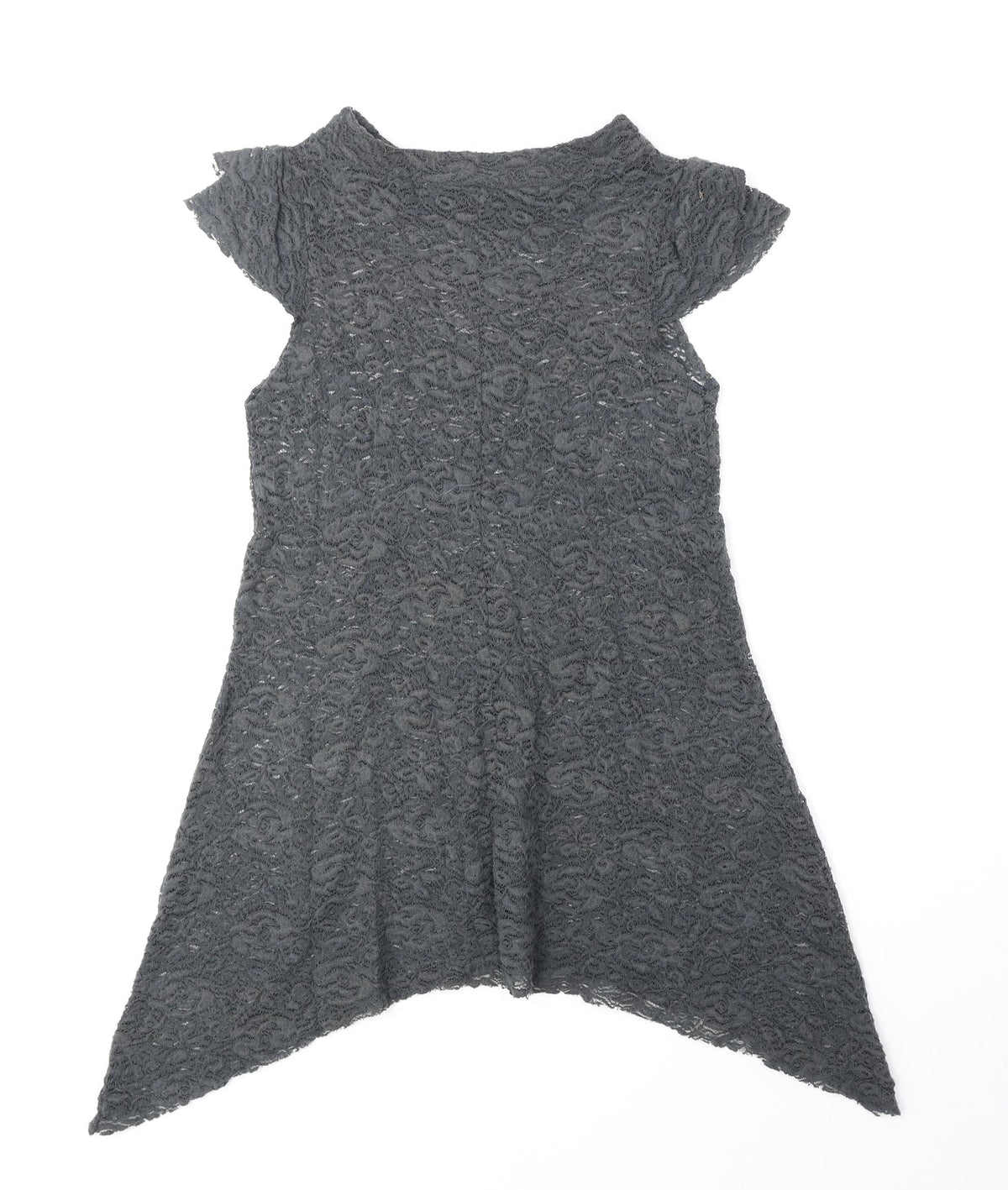 Andrea Perazzo Womens Grey Polyester A-Line Size S Round Neck Pullover