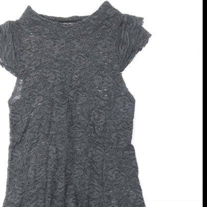 Andrea Perazzo Womens Grey Polyester A-Line Size S Round Neck Pullover
