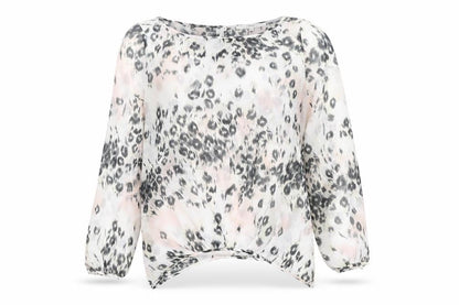 NEXT Womens Multicoloured Animal Print Polyester Basic Blouse Size 6 Boat Neck